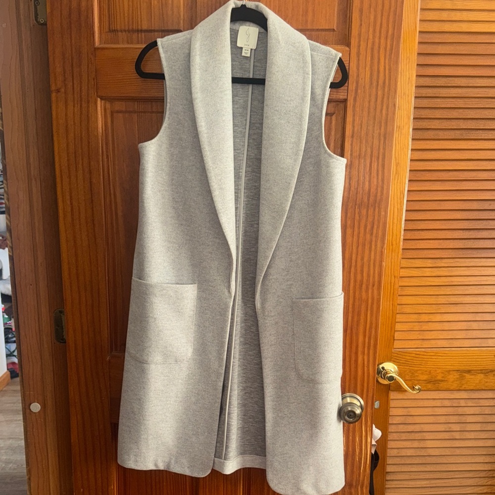 Women’s Joie Sweater Duster Vest Cream size medium
